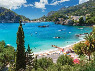 the coast of Corfu, Greece
