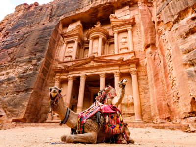 Jordanie Petra kameel